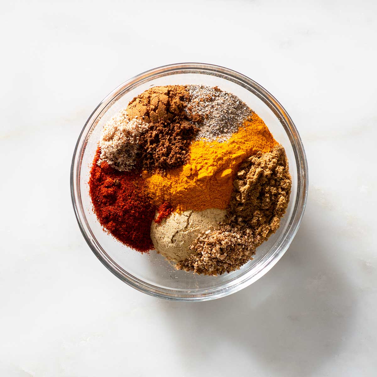 Spices for tikka masala in a bowl.