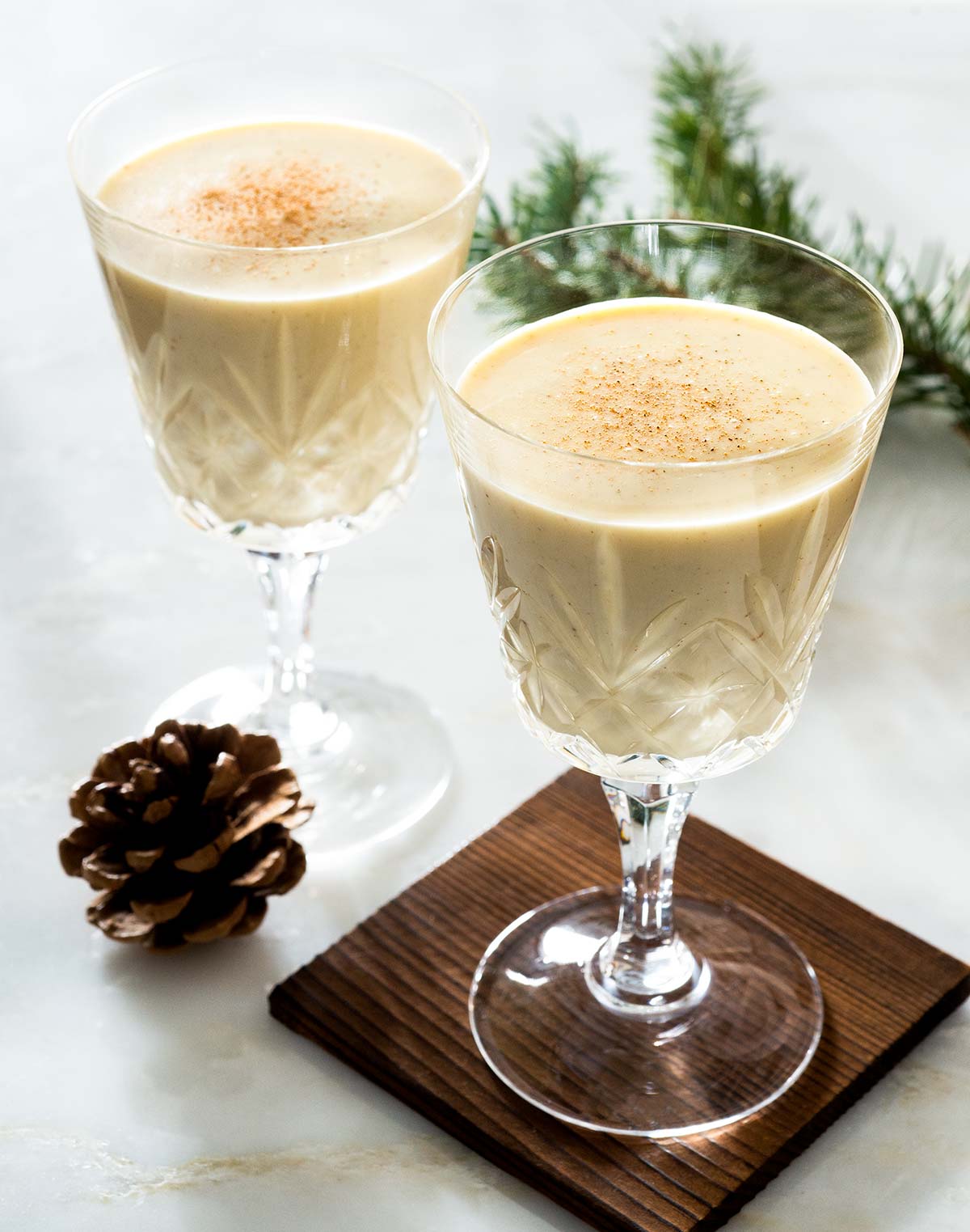 Two elegant classes with spiced eggnog.