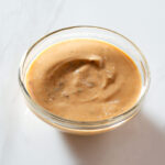 Honey chipotle mayo in a bowl.