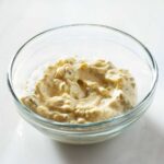 Curry tartar sauce in a small bowl.