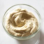 Mustard dipping sauce in a bowl.