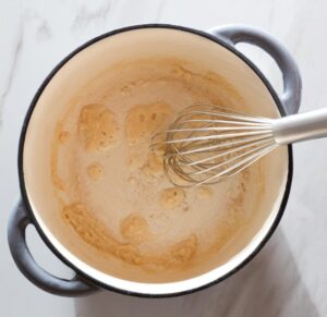 A roux in a pot.